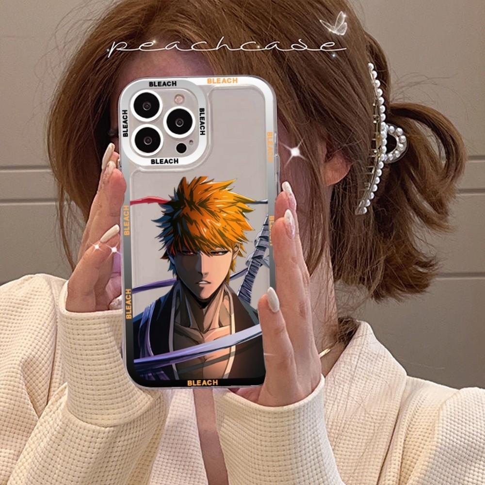 Чехол для телефона Bleach Куросаки Ичиго для iPhone 15 11 12 13 14 Mini Pro Max XR X XS TPU Прозрачный чехол