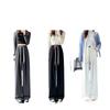Autumn Women's High-Waisted Flowy Wide-Leg Knit Pants
