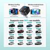 Ottocast Mini Dot 2in1 Wired To Wireless CarPlay Adapter Android Auto Dongle Smart AI Box Auto Connect Plug Play Car Accessories