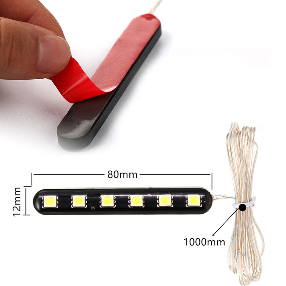 Универсальный гибкий 6 светодиодный мотоциклетный DRL стоп-сигнал полоса сигнала поворота номерной знак мигающий задний стоп-сигнал