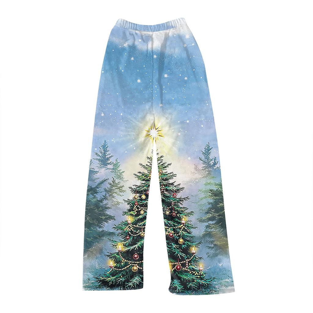 Женские зимние клетчатые брюки, длинные брюки, спортивные брюки