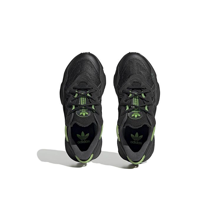 adidas Ozweego Big Kid Люминесцентные детские кроссовки Black Core-Black Solar-Green HQ1637
