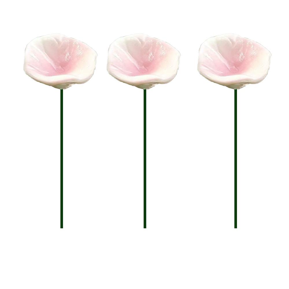 3pcs Flower Shape Bee Butterfly Water Dispenser Ceramic Bee Watering Station  Outdoor Use