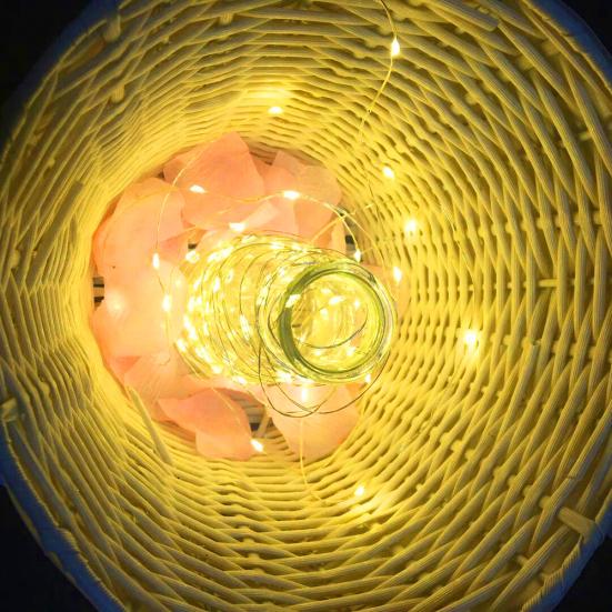 20 м водонепроницаемый медный сказочный USB-провод 200 светодиодов с питанием от струн, светильник для домашнего декора