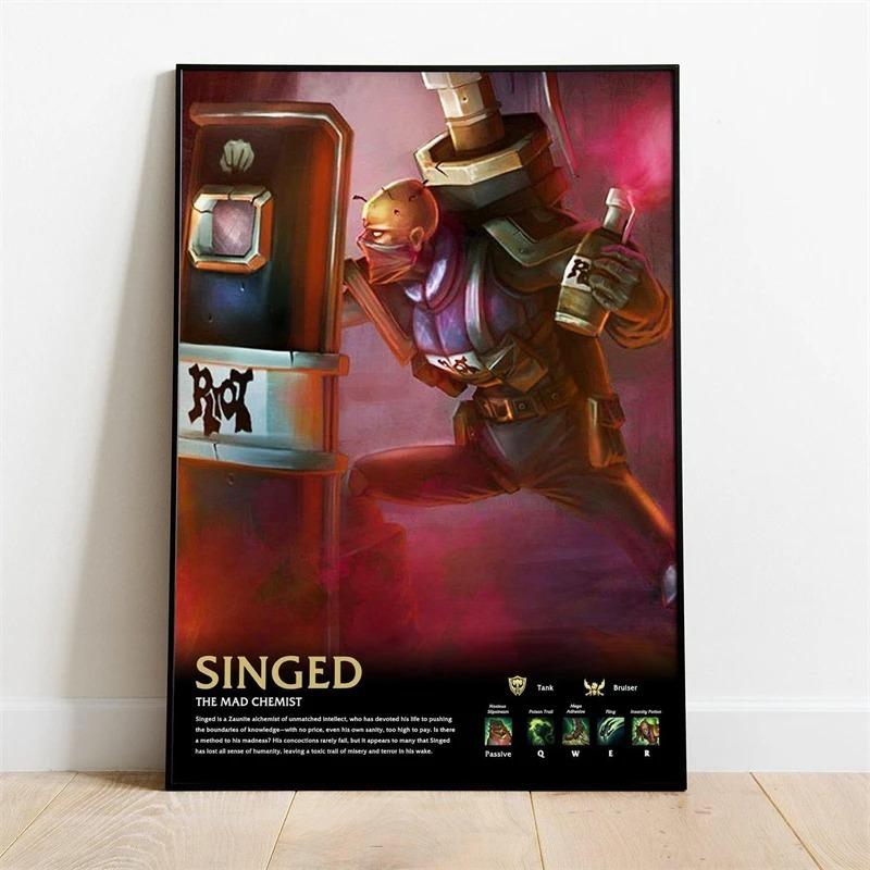 Популярная онлайн-игра League of Legends Персонаж Starchild Сорака Качественная картина на холсте Настенный художественный постер Эстетический декор комнаты