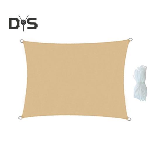 Уличный солнцезащитный парус с ветрозащитной веревкой, прямоугольный навес с защитой от ультрафиолета, проницаемый, дышащий, прочный, для террасы, заднего двора, патио