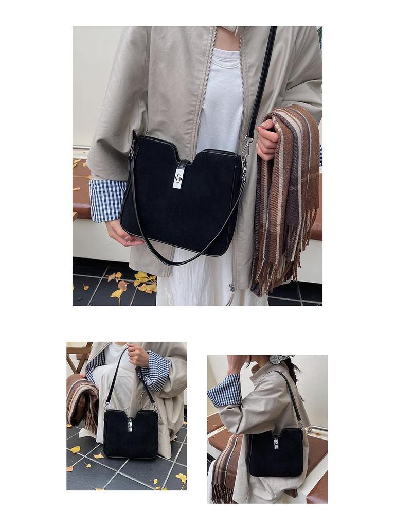 Винтажная матовая минималистичная сумка кроссбоди на плечо большой вместимости 2025