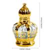 Glass Essential Oil Roller Bottle Gold Crown Shape Perfume Empty Bottle