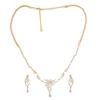 Estele 24K Gold Oval American Diamond Necklace Set for Women