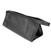 Hair Dryer Storage Bag PU Leather Waterproof Dustproof Carry Bag with Hanging HookBlack