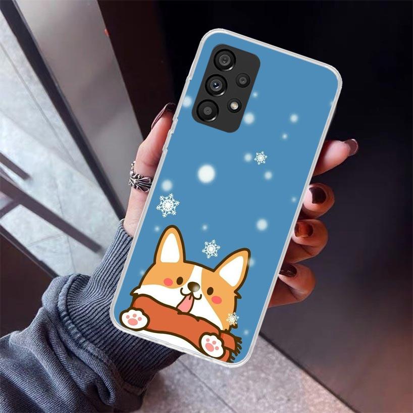 Cartoon Corgi Cute Dog Phone Case for Samsung Galaxy A15 A25 A35 A55 A14 A24 A34 A54 A13 A23 A33 A53 A12 A22 A32 A52 A05S A04S A