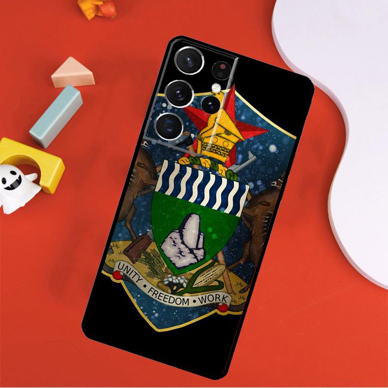 Zimbabwe Flag Phone Case For Samsung Galaxy S25 Ultra S24 Ultra S9 S10 S20 S21 S22 S24 Plus S23 FE Cover