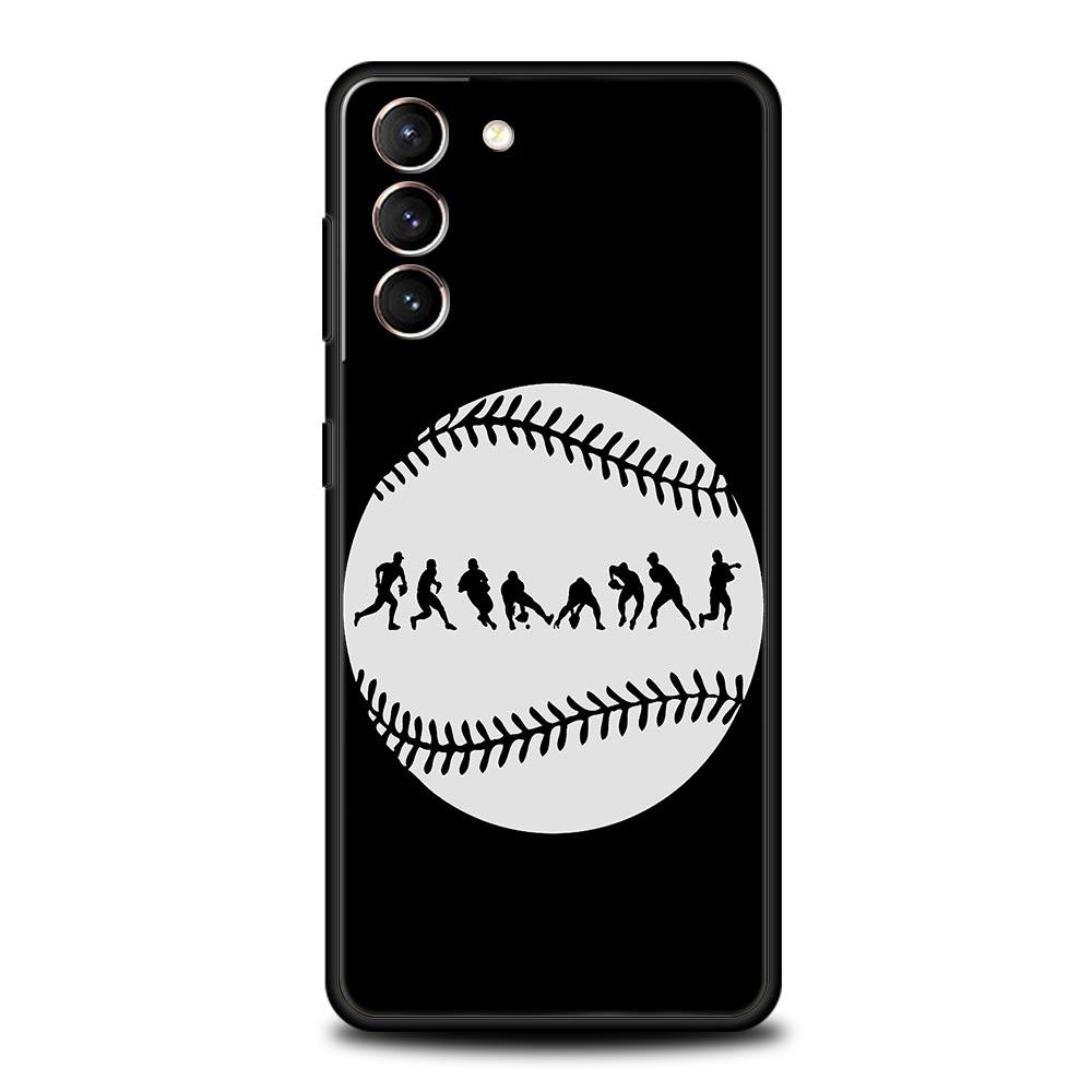Baseball Phone Case For Samsung Galaxy S23 Ultra S22 S21 S20 FE 5G S10 S10E S9 S8 Plus Note 20 Soft Silicone Cover Bumper