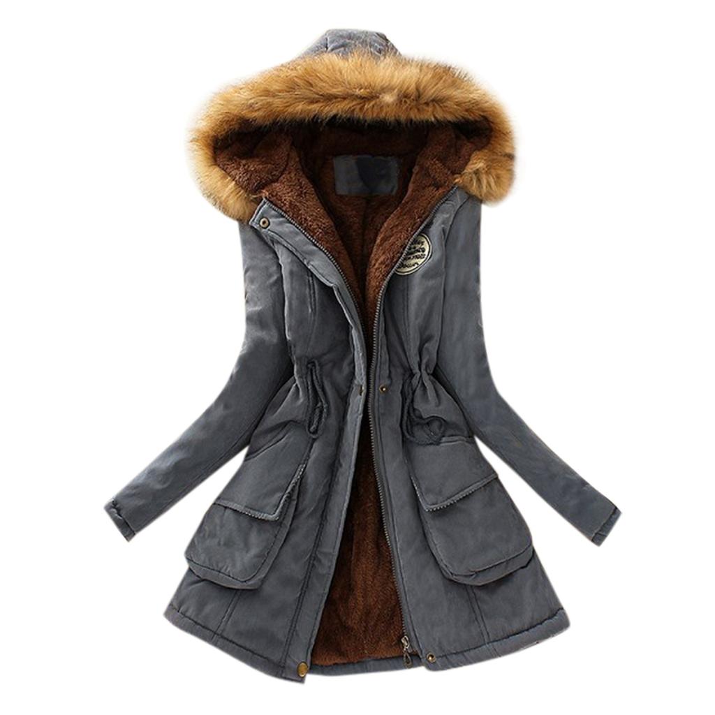 Winter Womens Warm Coat Hooded Jacket Slim Winter Outwear Coats