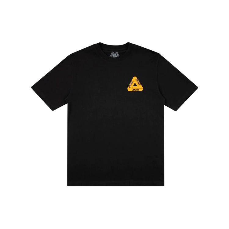 PALACE Tri-To-Help limited Orange Triangle Short Sleeve Unisex Black P18TS236