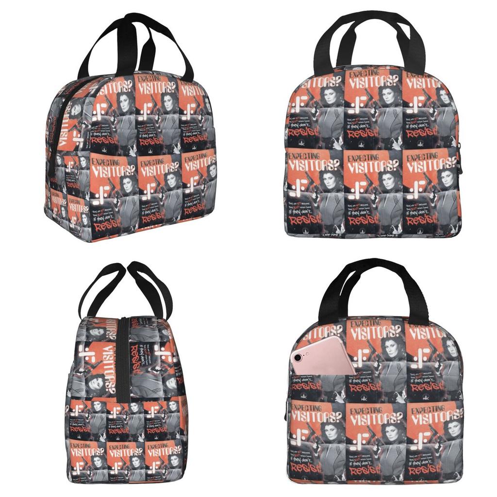 V The Visitors TV Series Lockdown Insulated Lunch Bag for Kids School Cooler Thermal Food Box Tote Lunch Boxes Container