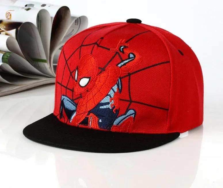 #Anime Cartoon Spiderman Hats for Kids Toddler Baby Baseball Cap Spring Summer Children's Snapback Hip Hop Adjustable Caps