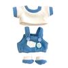 And Shoes Set for 10cm Plush Suitable for Kpop and T-shirt, Overalls, Toy, Blue, Dolls, Mascots, Accessories. [Used]