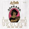La Bella 15 Soprano Black Ukulele Strings