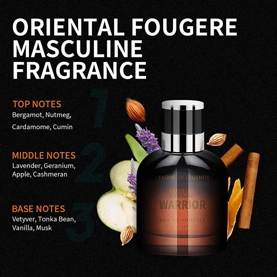 MINISO League of Legends Eau De Toilette Стойкий парфюм для мужчин, 50 мл, Дикий воин