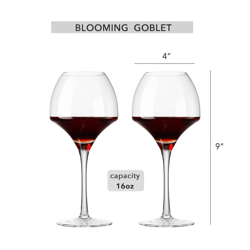 Crystal Red Wine Glasses - Premium Large Hand Blown Wine Goblet - Long Stem Wine Glasses - Gifts for Wine Lovers, Wine Tasting