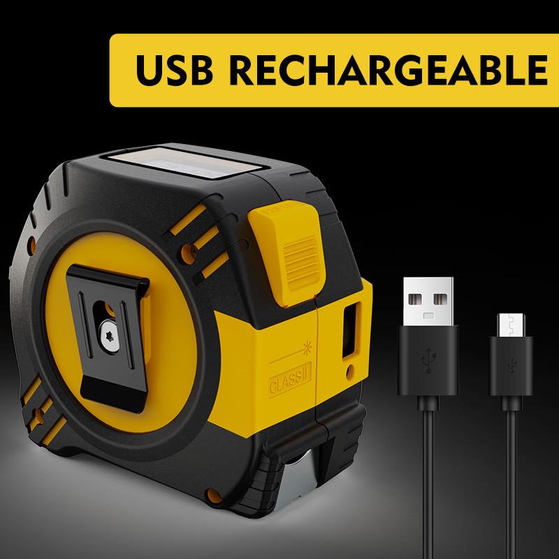 40м/80м Точные Измерения Лазерная Рулетка USB Перезаряжаемый Стальная Рулетка Цифровой Измеритель Расстояния