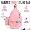 Waterproof Tennis Rackets Sling Bag Large Capacity Badminton Racket Crossbody Bag