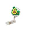 1 шт., милые силиконовые фрукты, авокадо, клубника, выдвижная катушка для значка, ID ремешок, имя, бирка, держатель для значка, катушки