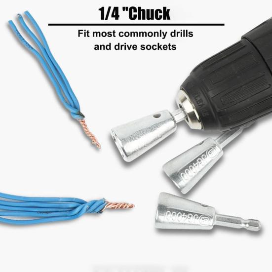 Инструмент для зачистки проводов, инструмент для зачистки кабеля с шестигранным хвостовиком 1/4 дюйма, инструмент для зачистки проводов, Twister, гайка для проводов, Twister, вращающийся разъем для провода