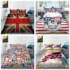 Luxury Home Bedding Set Flag Print Quilt Cover Pillow Case Home Bedding Set AU/EU/US Full Size Single/Double Bed Home Furniture