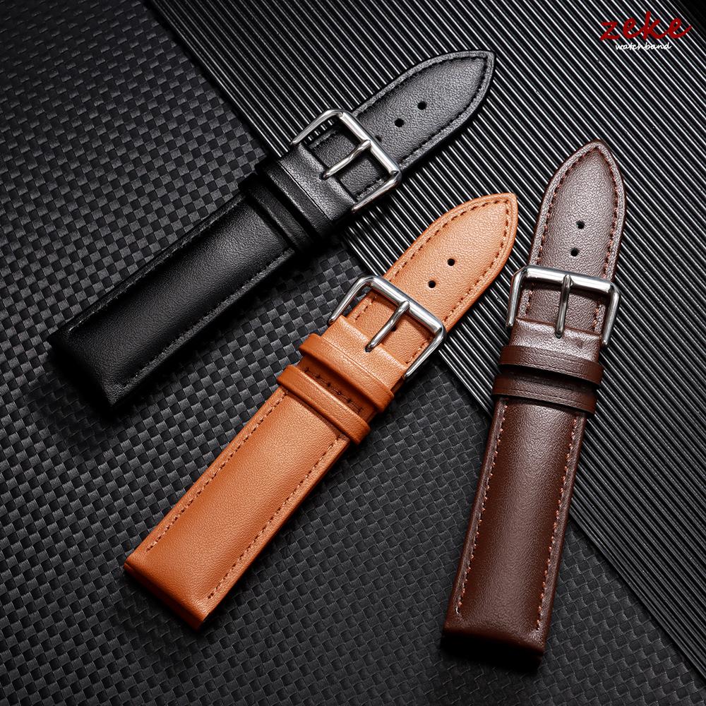 Genuine Leather Watchband Calfskin Replace Wristwatch Straps 12/14/16/18/20/22/24mm Watch Accessories Men Women Soft Watch Band