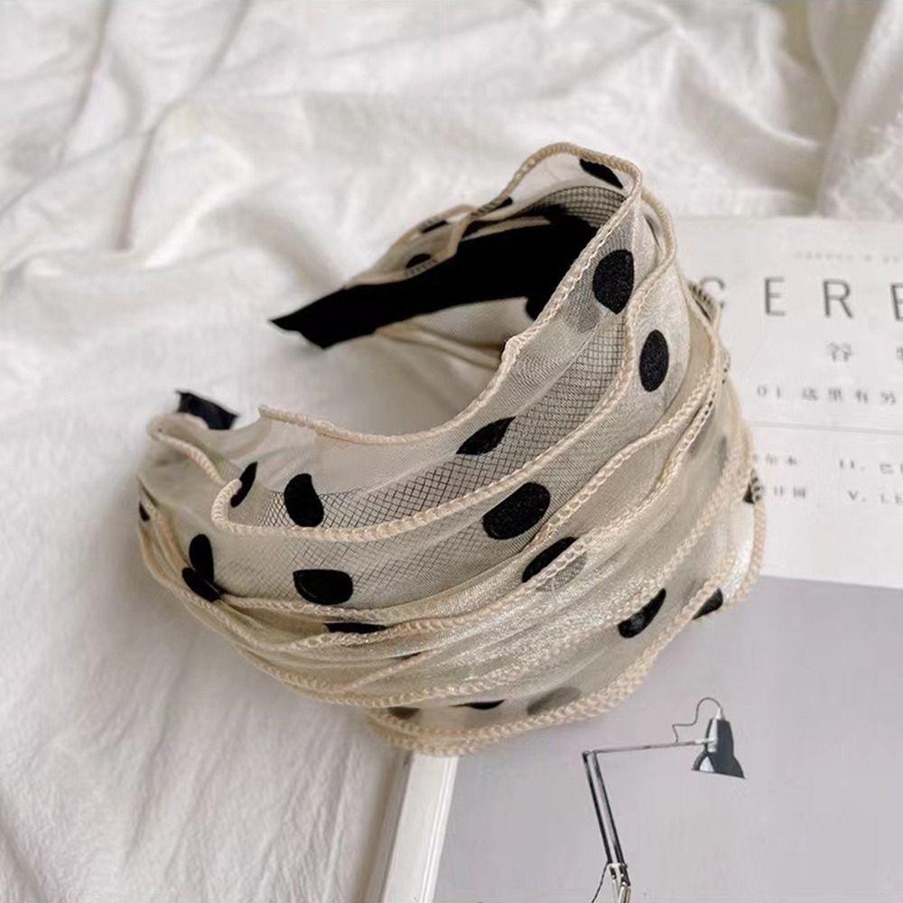 Wide Brimmed Non Slip Mother Hair Hoop Women Headband Korean Headwear Mesh Hairbands Wide Hair Band