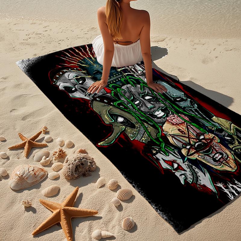 Rock music Slipk-not Beach Towel, Super Soft Microfiber, Gift for Her/Him, Birthday, for Pool, Beach, Travel, Home Decor Fan gifts