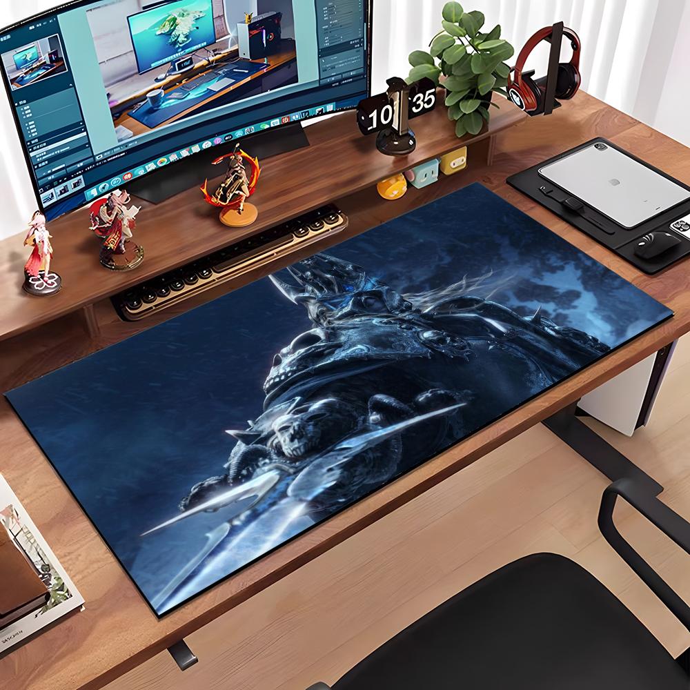 World Of Warcraft Wrath Of The Lich King Коврик для мыши Большой Противоскользящий Резиновый Игровой Коврик для мыши Прочный Настольный Коврик Толстый Шовный Край Suita