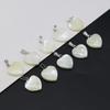 10Pcs/Pack Small Natural Shell Heart Pendant Women Men Charms DIY Jewellery Mother's Day Gifts 15x15mm
