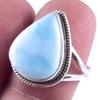 Кольцо из серебра 925 пробы с драгоценным камнем Natural Republic Larimar, размер S.8" e0E65