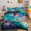 Psychedelic Boho Luxury Bedding Set 2/3PCS With Pillowcase King Mandala Duvet Cover Queen Comforter Cover Polyester Quilt Cover