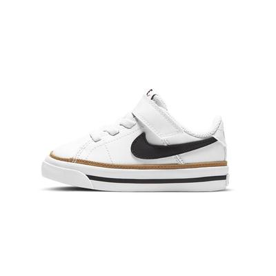 Детские кроссовки Court Legacy TD White Desert Ochre Gum-Light-Brown Black DA5382-102