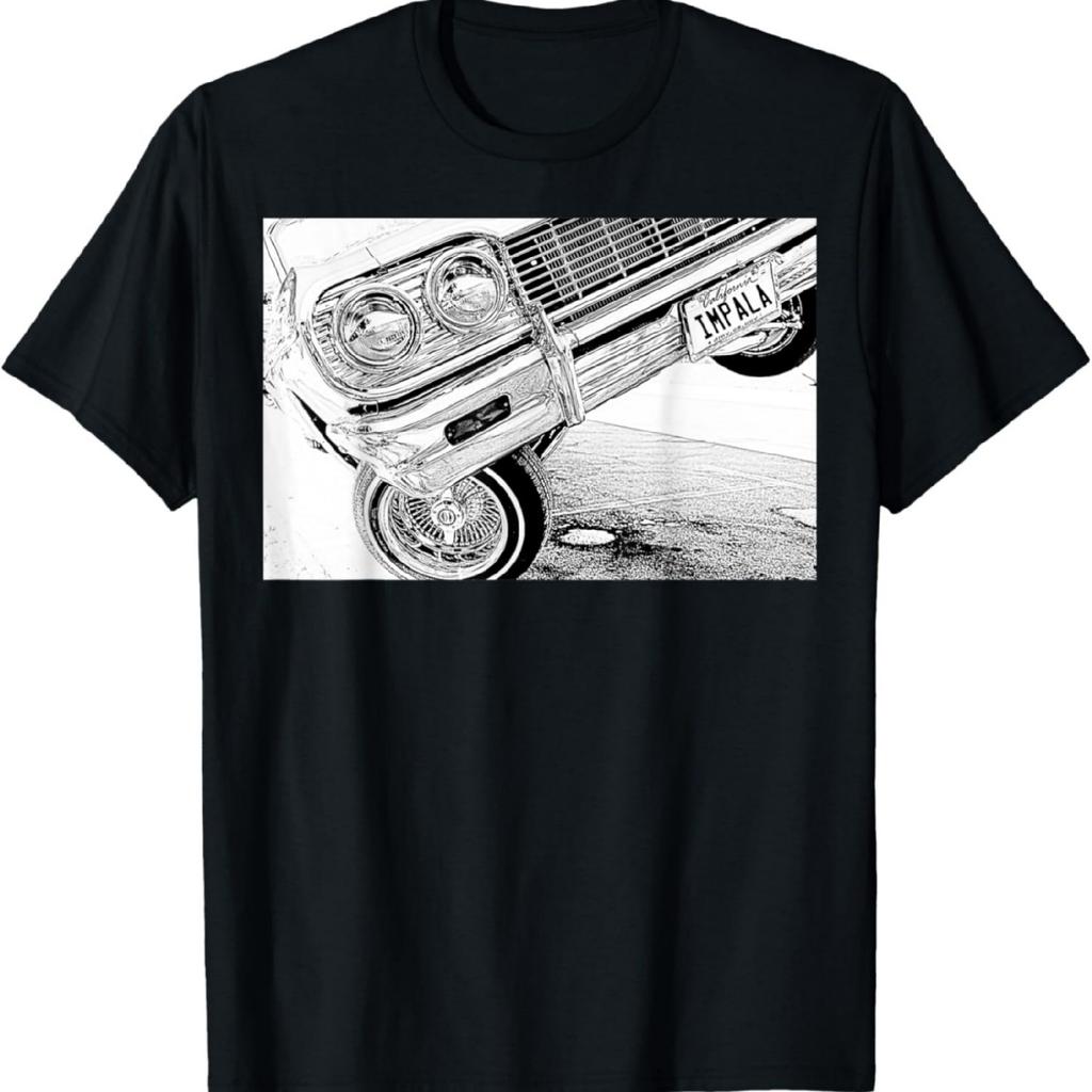 Футболка с принтом Lowrider 64 Impala 3 Wheel Close Up