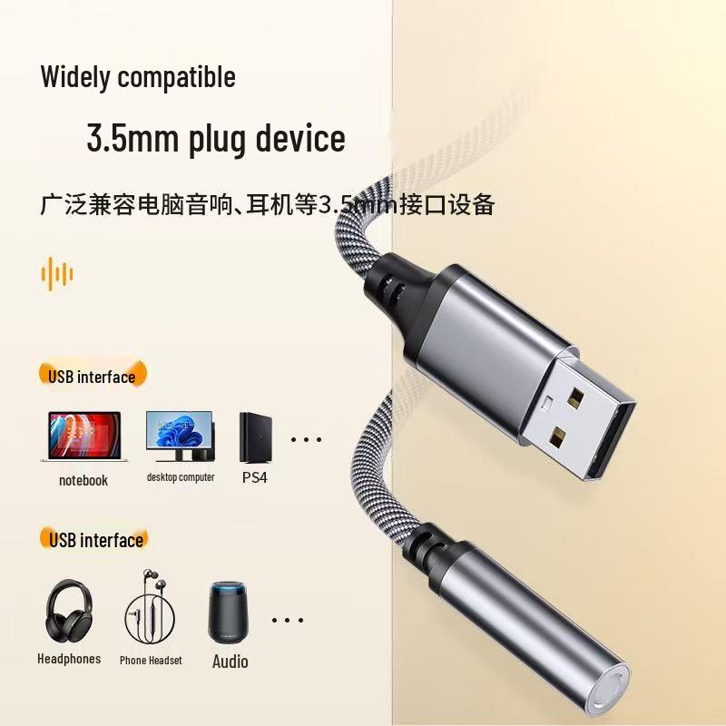 Аудиоадаптер-кабель USB-C на 3,5 мм для наушников