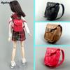 Moda Teri Qo'g'irchoq Maktab Sumkasi Ryukzak Blyth uchun Xalta Barbie Qo'g'irchoqlari uchun DIY 1/6 Qo'g'irchoq Aksessuarlari Mini Tanga Hamyoni