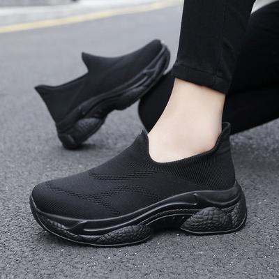 Пара спортивных кроссовок для бега, летние однопедальные повседневные туфли, летающие, тканые, дышащие, легкие, износостойкие, женские кроссовки