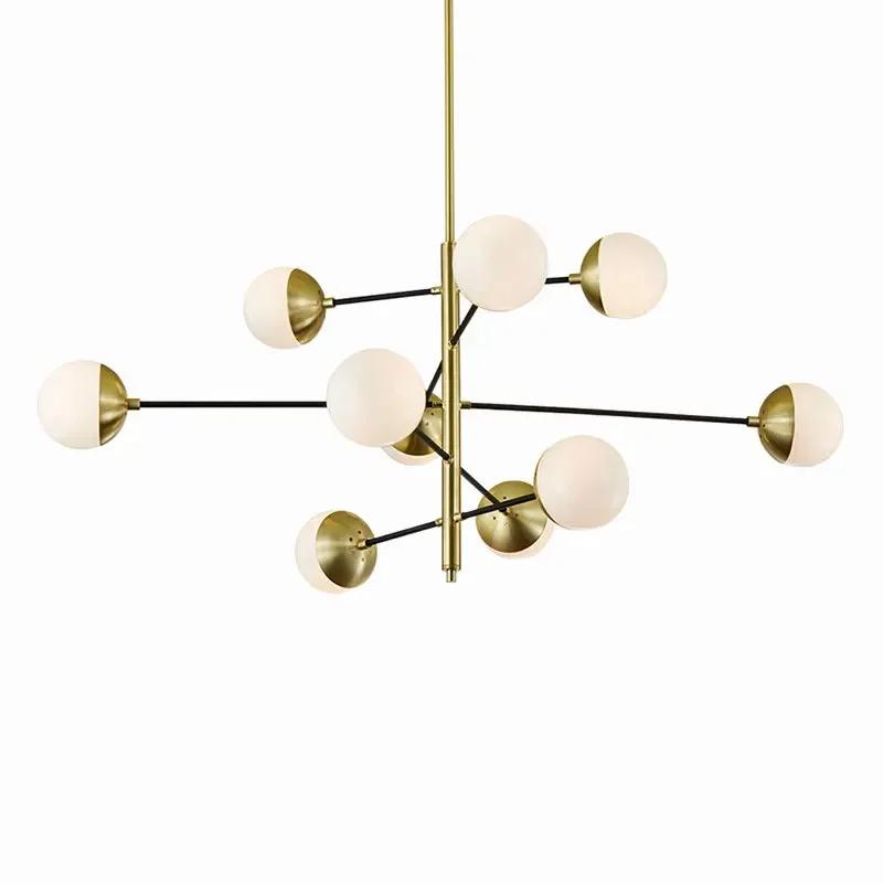Nordic Minimalist Restaurant Glass Chandelier Living Room Bedroom Chandelier Modern Creative Home Decoration Lighting Fixtures