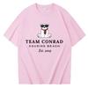 TEAM CONRAD COUSINS BEACH Print Cotton T Shirt Fashion Casual Loose Short Sleeve Streetwear Tops Unisex Oversized