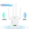 Беспроводной повторитель Wi-Fi 1200 Мбит/с, удлинитель Wi-Fi 2,4G/5 ГГц, двухдиапазонный усилитель сигнала, гигабитный усилитель Wi-Fi дальнего действия