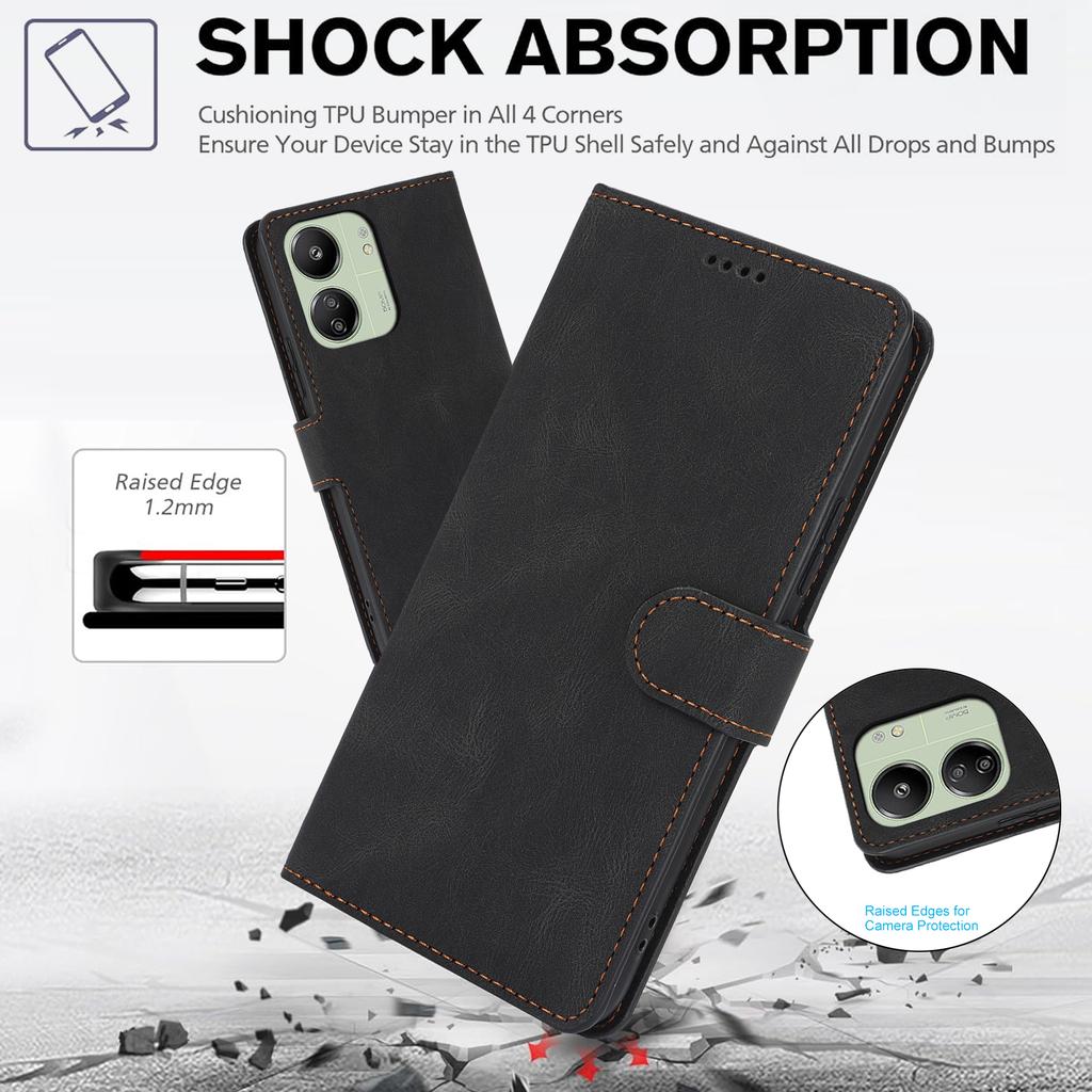 For Xiaomi Redmi 13C 4G/5G/13R 5G/Poco M6 5G/Poco C65 4G Phone Cases Shockproof Leather Flip Cover