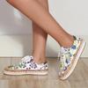 Women Sneakers Lady Vulcanized Shoes Elegant Floral Printed Lace-up Female Flats Skateboard Fashion Women Casual Footwear