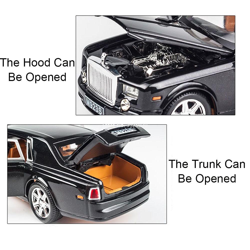 1:24 Литых Модели Rolls Royce Phantom Игрушечные Металлические Машинки Колесо Оттяжка Миниатюрная Машинка Резиновые Шины Транспортное Средство Идеальные Подарки Для Мальчиков