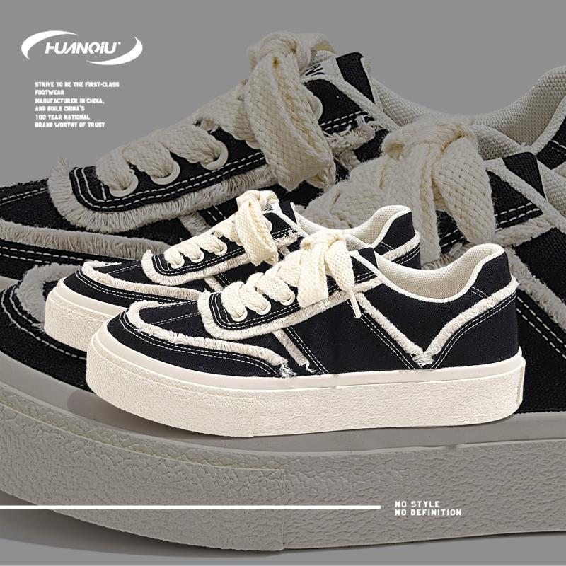 Global Lightweight Canvas Shoes Men's ZHQ-HQ908 Spring Men's Shoes Korean Version of Platform Versatile Men's Casual Board Shoes