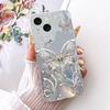 For Apple iPhone 15 Plus Case iPhone15 Pro Luxury Flowers Butterfly Painted Cover Soft Silicone Case For iPhone 15 Pro Max Shell